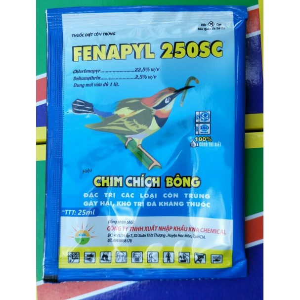 Chế phẩm diệt sâu đã kháng thuốc FENAPYL 250SC diệt sâu xanh da láng sâu tơ sâu lông sâu cuốn lá sâu đục quả sâu keo
