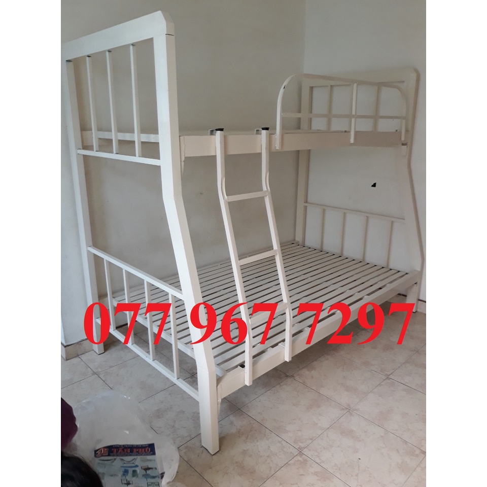 Giường sắt giá rẻ, giường hai tầng 1m 1m2 1m4 1m6 1m8 giường hộp vuông 48 giao hàng nhanh