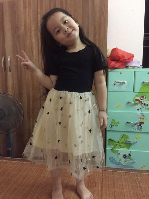 Đầm ngôi sao công chúa cho bé gái lớn size đại