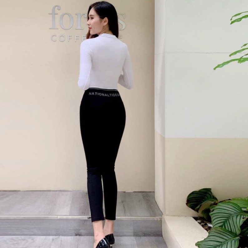 Quần legging nữ dài cạp chéo cao nâng mông giữ nhiệt Umi Hàn nữ co giãn 4 chiều KÈM HỘP | BigBuy360 - bigbuy360.vn