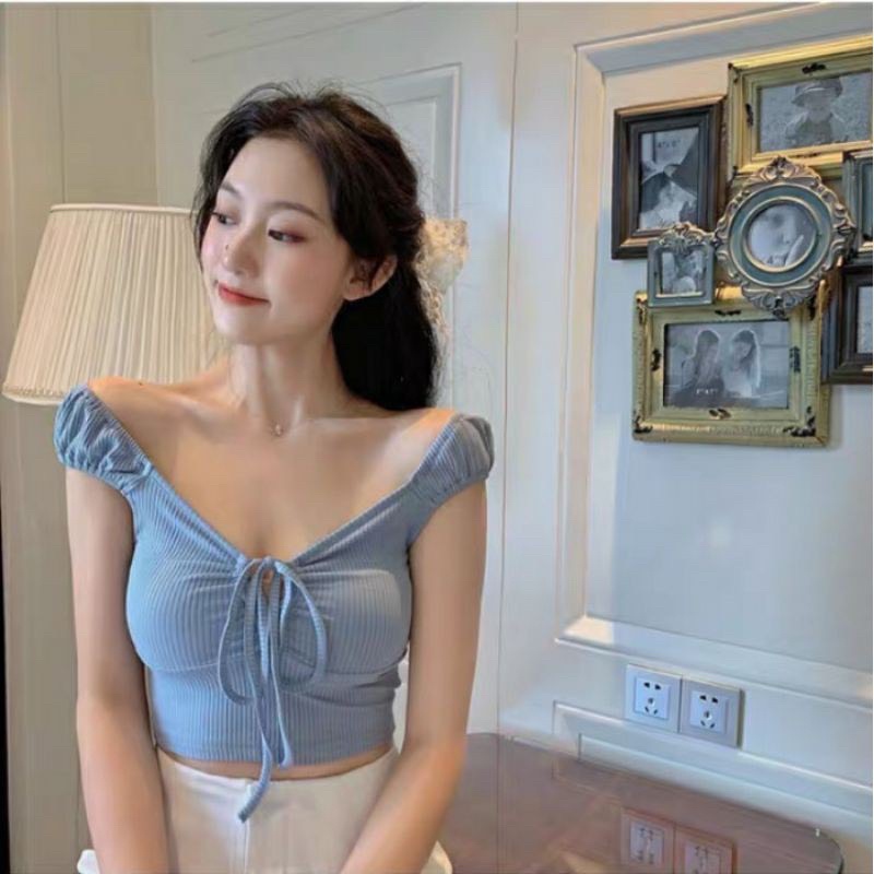 ÁO BA LỖ CROPTOP CỘT DÂY HÌNH THẬT ALOHASHOP91