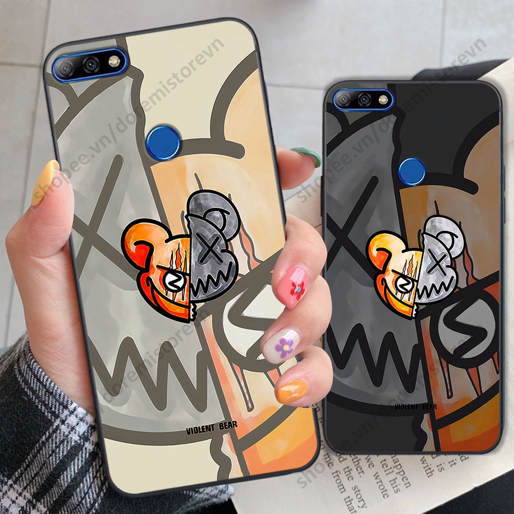 Ốp lưng Huawei Y7 Prime 2018 / Y7 Pro 2018 hình kaws, kith, bear brick nổi 3D phong cách độc đáo