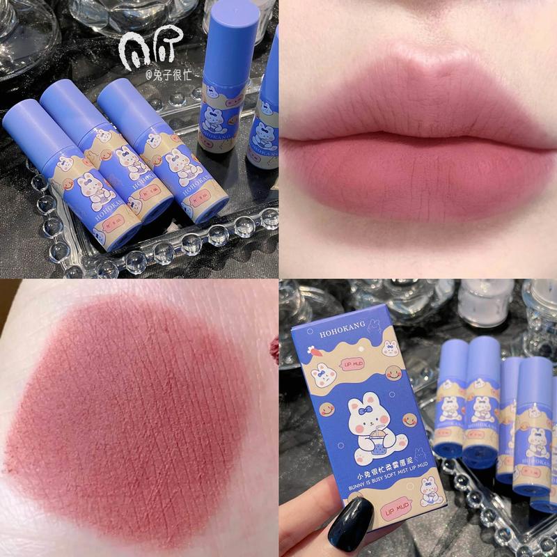 Son Môi Dạng Lỏng Chống Dính Cốc Lâu Trôi Thiết Kế Vỏ Hình Hoạt Hình Dễ Thương