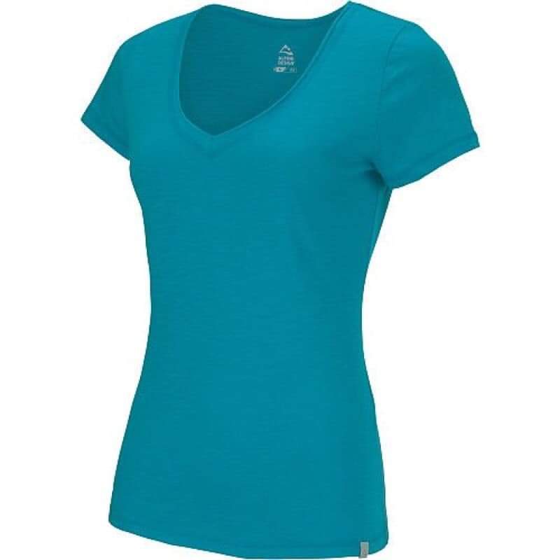 Áo thun cổ tim màu xanh nữ Women's Blue Heart Collar T-shirt