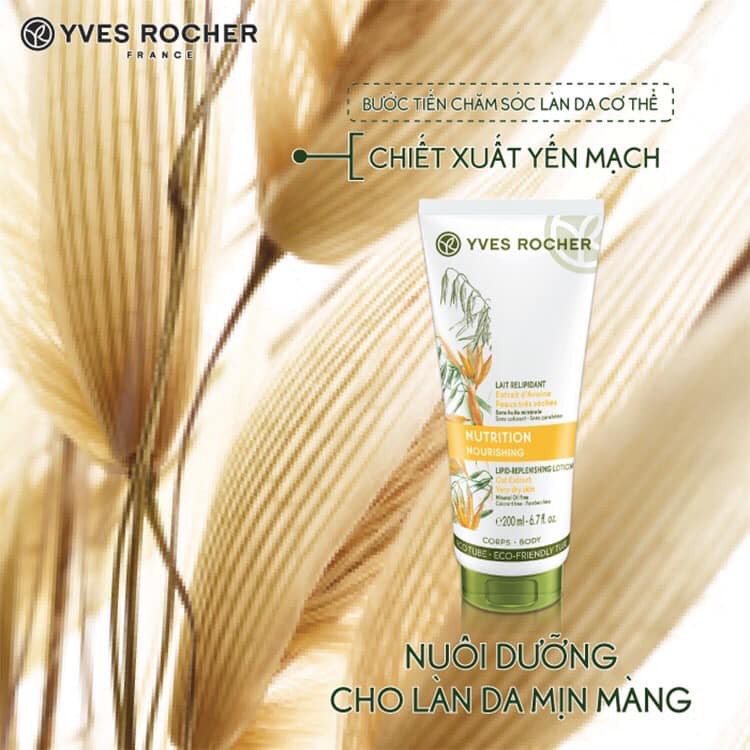 Kem Dưỡng Thể Dành Cho Da Khô Và Rất Khô Yves Rocher Nutrition Lipid Replenishing Lotion 200ml (Dạng Tuýp)