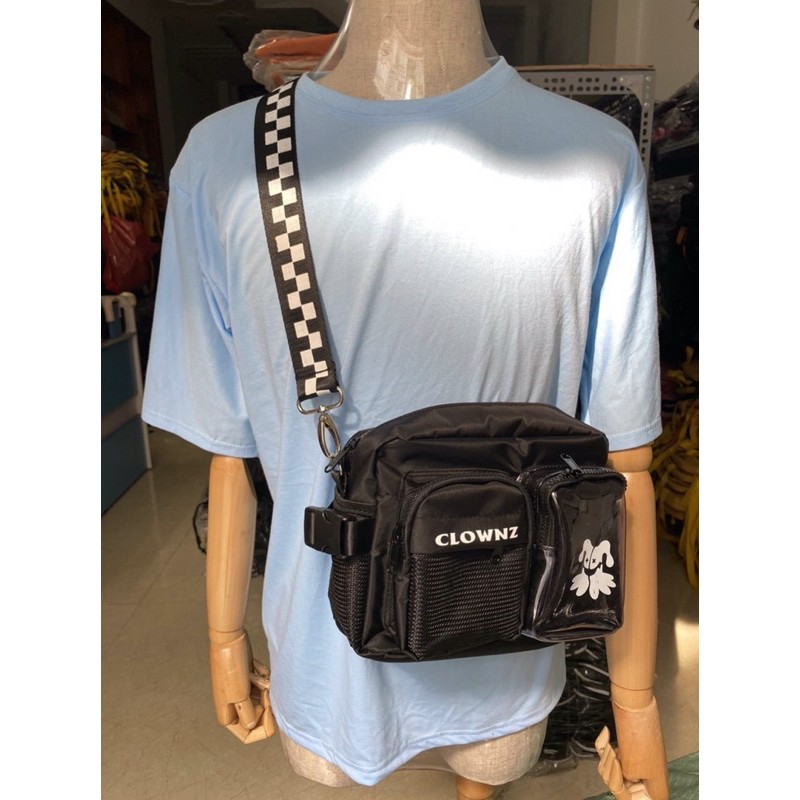 Túi Đeo Chéo Nam Nữ ClownZ V4 Vải Canvas Chống Nước Có Ảnh Thật + Video Tự Chụp TM Store | BigBuy360 - bigbuy360.vn