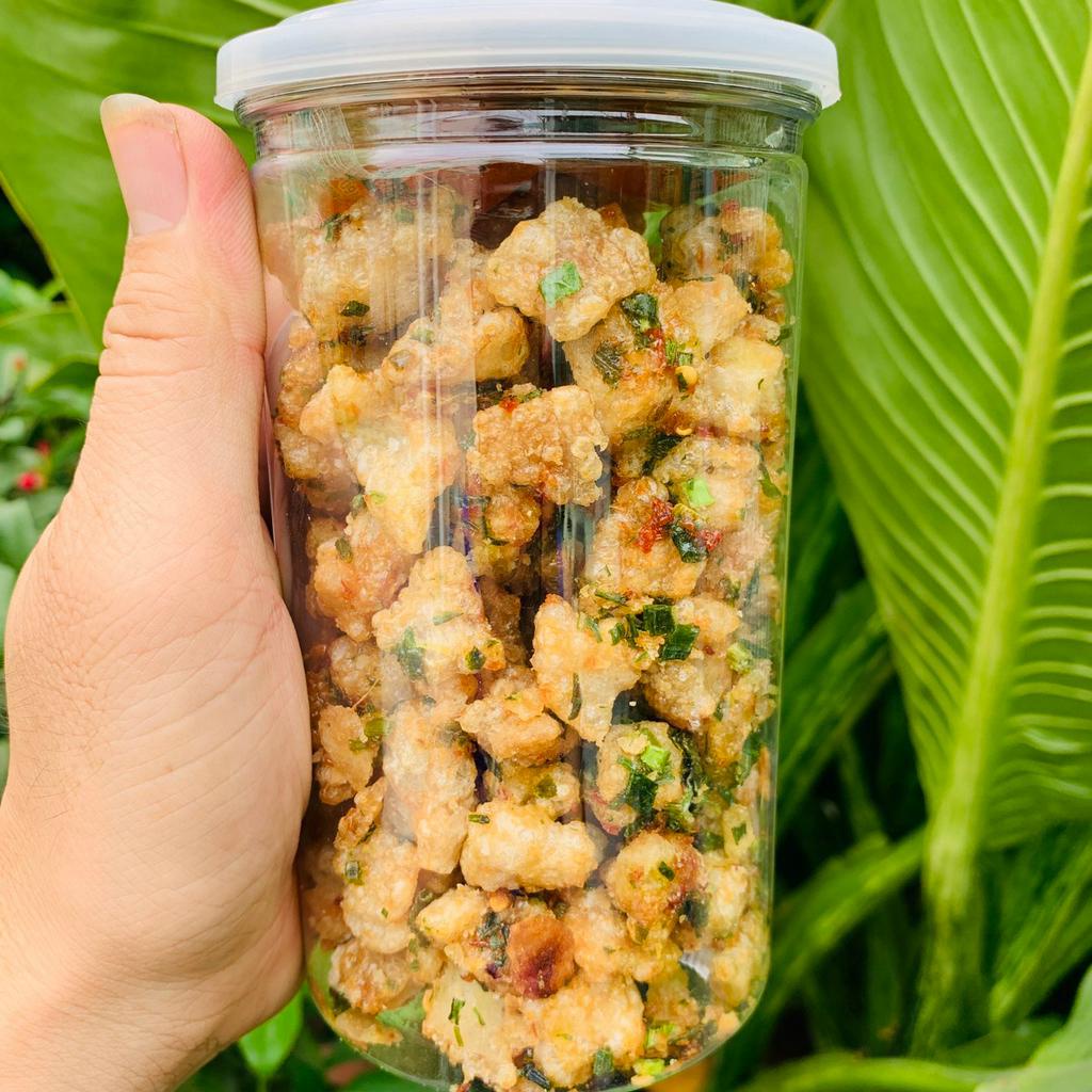 Tóp mỡ cháy tỏi, tốp mỡ chiên giòn 500.GRAM