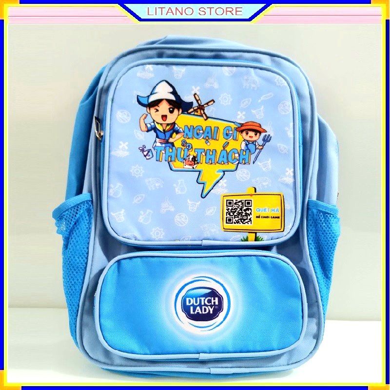 Balo Học Sinh Siêu Nhẹ Cho Bé Đi Học Chất Liệu Vải Cao Cấp Chống Thấm Nước, Sản Phẩm Quà Tặng Từ Dutch Lady