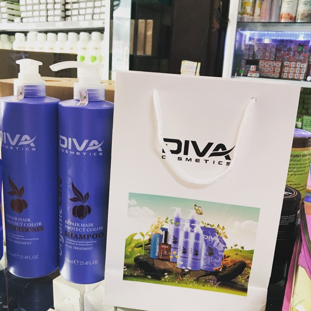 Cặp dầu gội xả diva chính hãng công ty 750ml date dập chìm