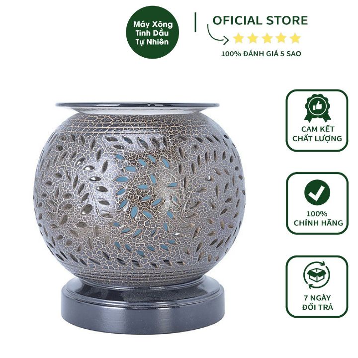 Máy Xông Tinh Dầu Đèn Đốt Gốm Sứ Kiểu Dáng Mới  Chất Liệu Gốm Sứ, Có Hoa Văn Đẹp Bắt Mắt