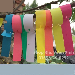 Set 100 chiếc Thẻ ghi tên 6 màu - Tag ghi tên cây trồng dạng cài gồm 6 màu đẹp