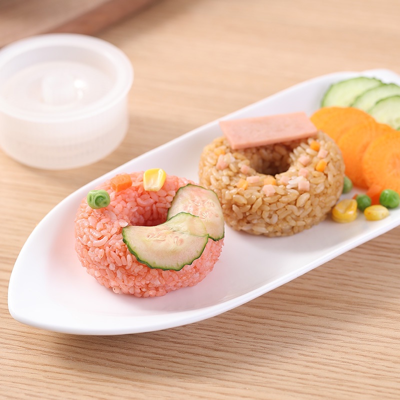 Khuôn Làm Cơm Nắm Sushi Hình Bánh Donut/Tam Giác/Tam Giác Kiểu Nhật Bản Diy