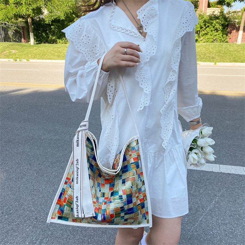 Túi Tote Đeo Vai Kích Thước Lớn Phong Cách Hàn Quốc Thời Trang Mùa Hè Mới 2022 Dành Cho Bạn Nữ