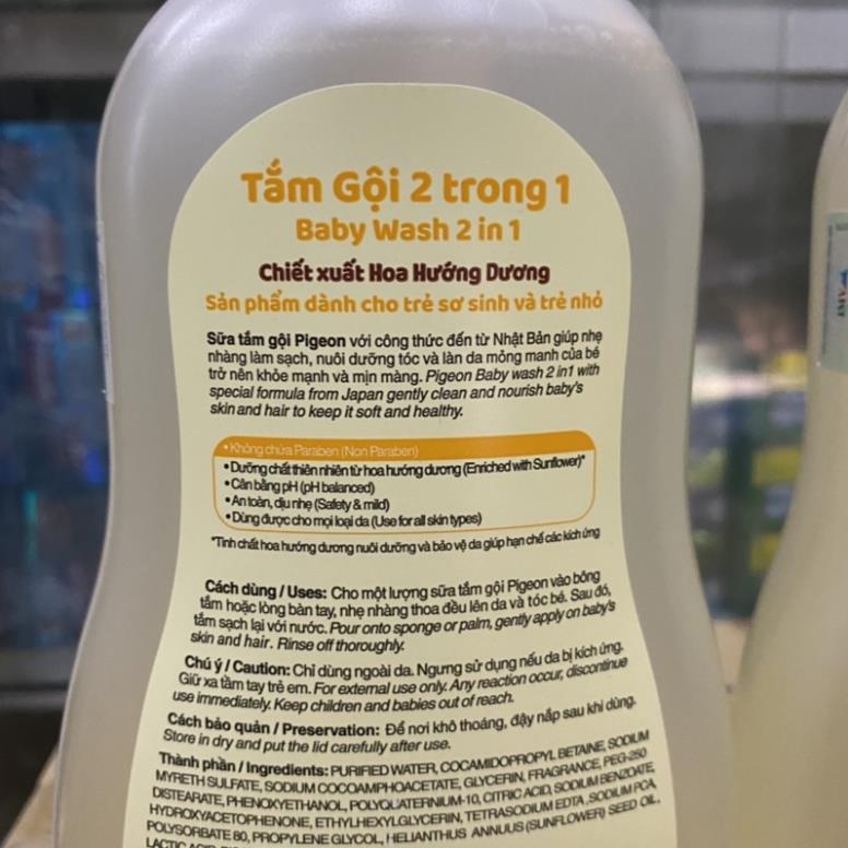 Tắm Gội Pigeon Hoa Hướng Dương 700Ml (Mẫu Mới)