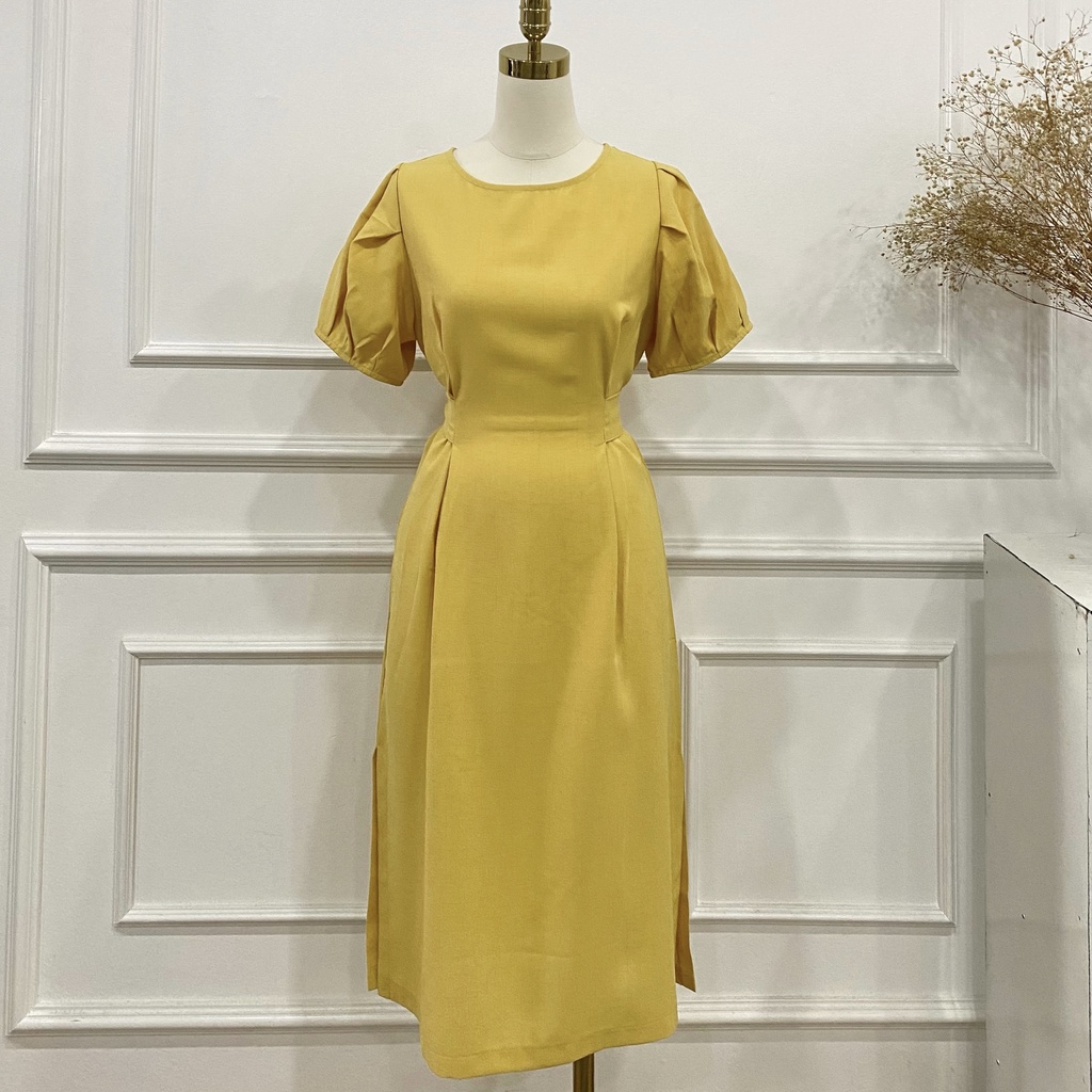 Đầm suông nữ dáng dài , thắt nơ lưng TK FASHION - DK589