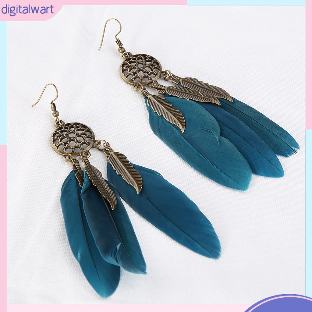 Khuyên tai lông vũ phong cách Bohemian cổ điển thanh lịch dành cho nữ