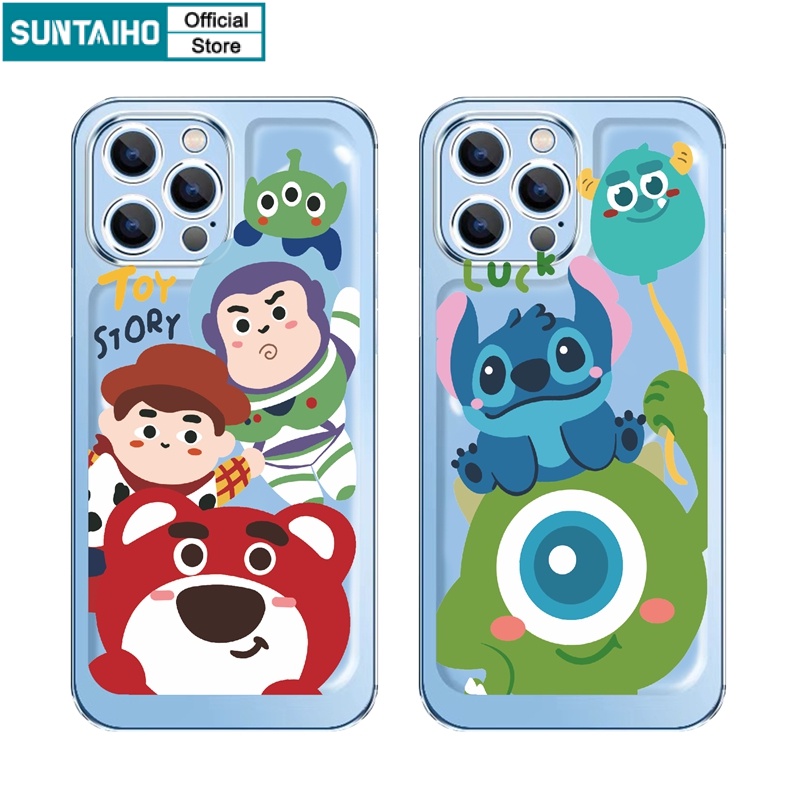 Suntaiho Ốp lưng iphone Ốp Điện Thoại Dẻo Trong Suốt Họa Tiết Hoạt Hình Quái Vật Nhỏ Dễ Thương Cho iPhone 11 Pro / 13 Pro / Max