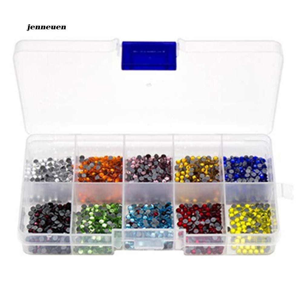 [Hàng mới về] Hộp dụng cụ khoan kèm 2000 viên đá đính trang trí quần áo váy cưới thủ công