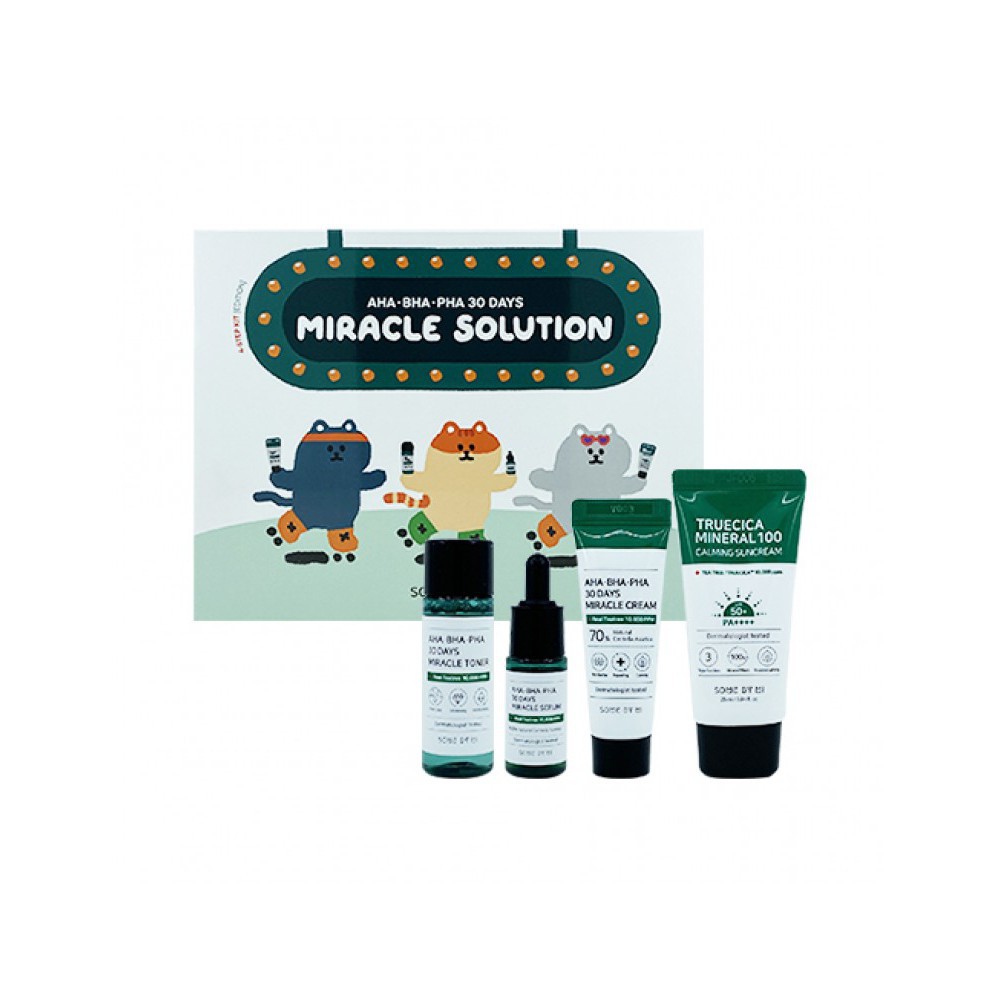 Bộ Dưỡng Da Mụn Some By Mi AHA-BHA-PHA 30 Days Miracle Solution 4-Step Kit Edition