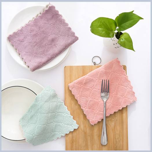 3 Khăn Lau Đa Năng Siêu Thấm Nước lau bàn ghế ,lau bếp, lau kính, xe hơi kích thước : 20 x 12cm
