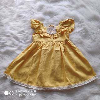 Đầm bé gái, đầm xòe phối ren bé gái 012994