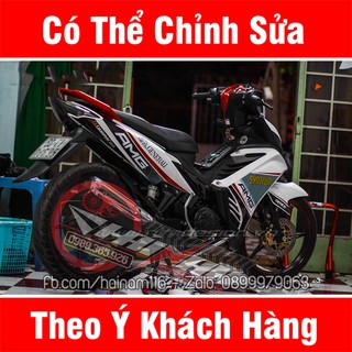 Tem Trùm Exciter 135 Đen Trắng AMG