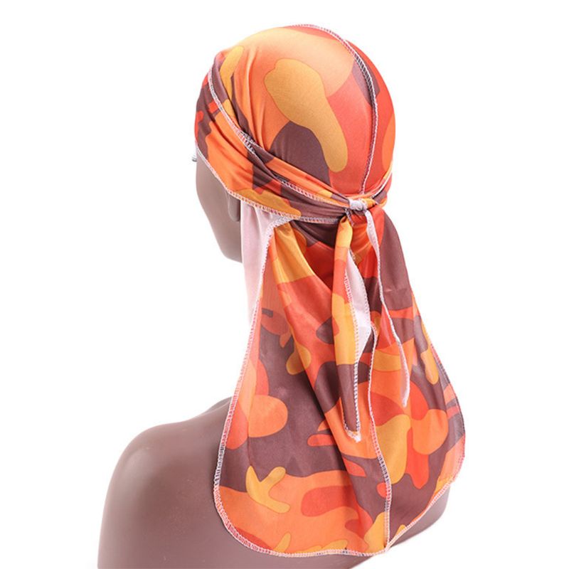 Khăn Turban Trùm Đầu Bằng Lụa Màu Sắc Tương Phản Họa Tiết Rằn Ri Phong Cách Cướp Biển Cho Nam Và Nữ