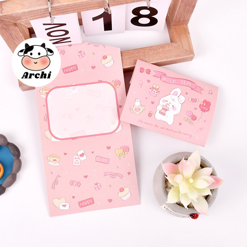 Thiệp quà tặng in hình đáng yêu mẫu C