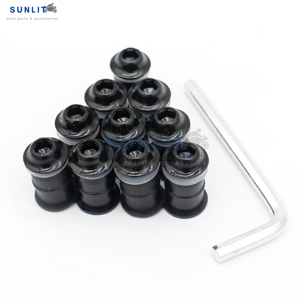 Bộ 10 Ốc Vít M5 5mm Chống Rung Thông Dụng Cho Kính Chắn Gió Xe Máy HONDA ADV150 adv 150 adv