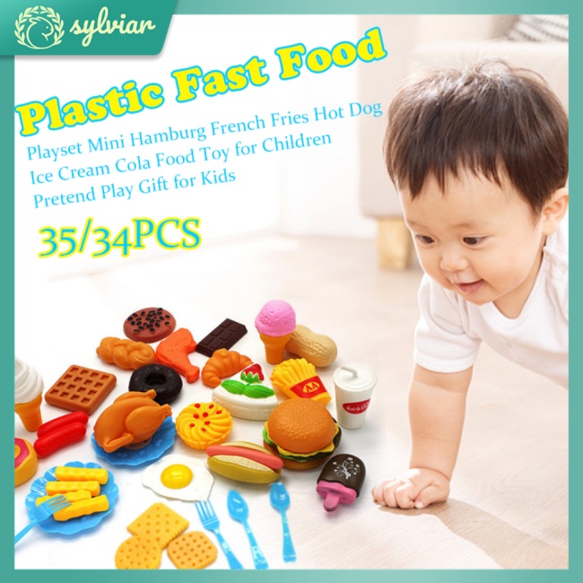 Đồ Chơi Thức Ăn Nhanh Mini Bằng Nhựa Hình Thức Ăn Nhanh Cho Bé