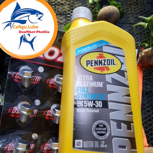 [MUA KÈM ỐC NHỚT KOZI] Nhớt Pennzoil Ultra Platinum 4T 5w30, NHỚT pennzoil 5W30 cùng ốc nhớt Kozi