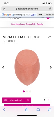 MÚT TÁN REAL TECHNIQUES BY SAM & NIC MIRACLE FACE + BODY SPONGE.