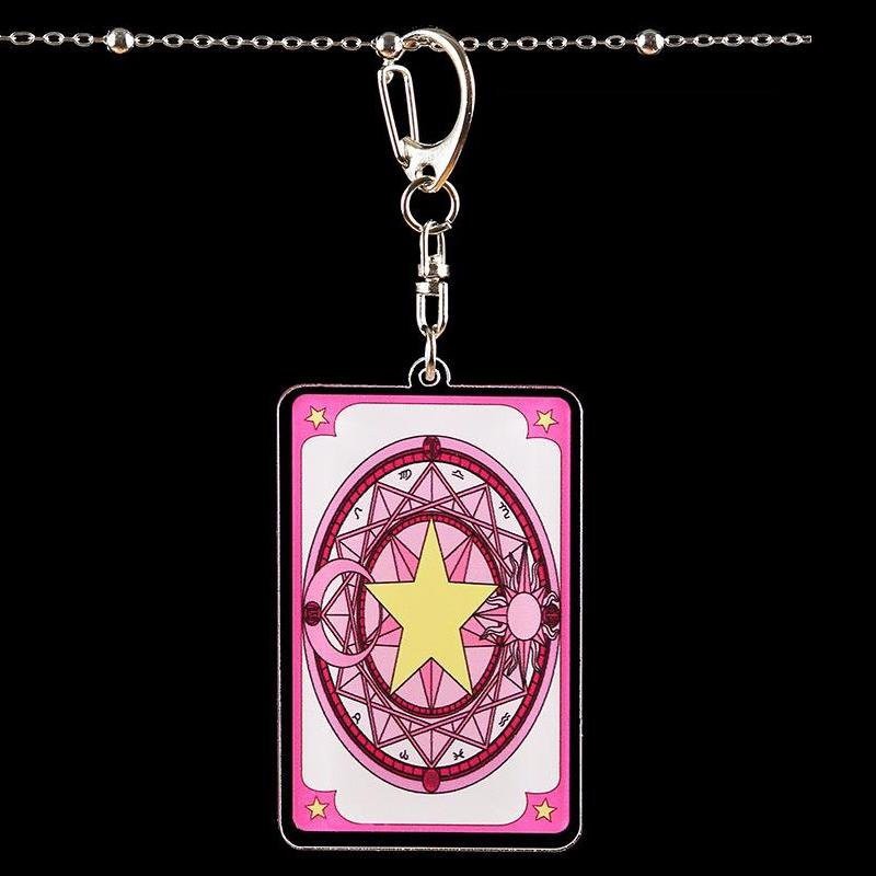 ( Mica trong acrylic ) Móc khóa anime Cardcaptor Sakura Thủ lĩnh thẻ bài vòng phép treo chibi anime