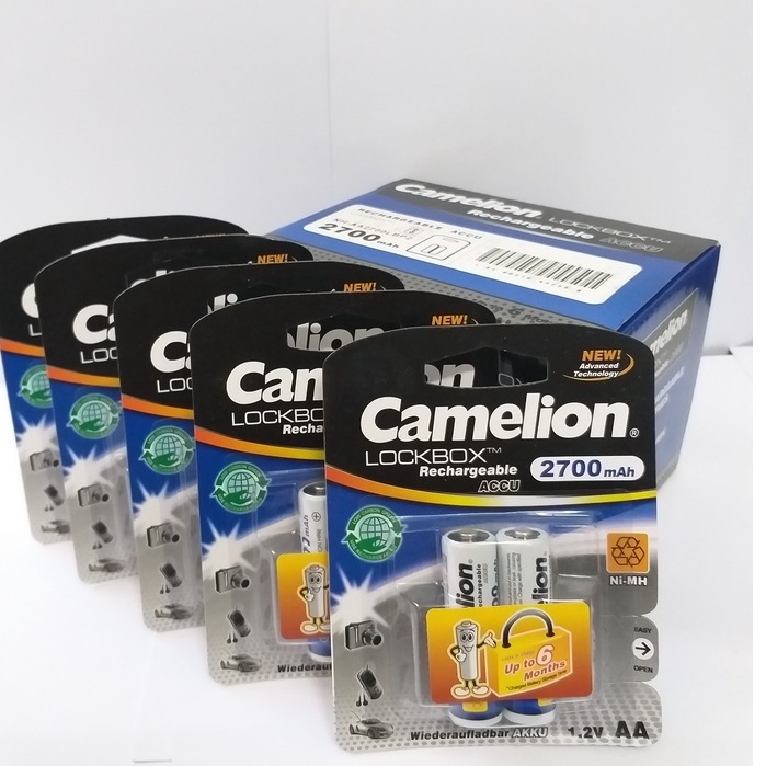 Pin sạc AA 2700 mah chính hãng Camelion 2 viên/ vỉ