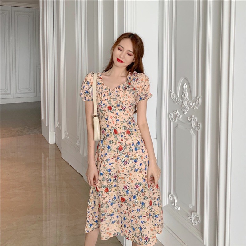 [MỚI NHẤT] Váy hoa nữ mẫu mới nhất nhất 2021 hàng Quảng Châu loại 1 (Kèm ảnh thật) - V070