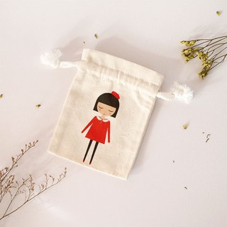 Túi rút canvas - Vẽ tay