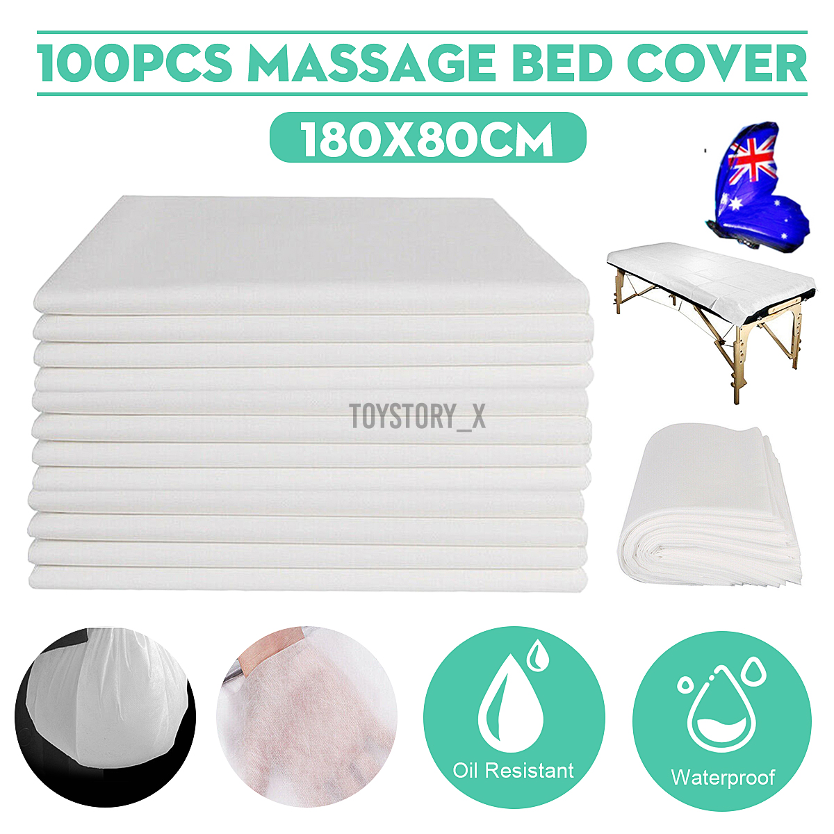 80x180cm 100Pcs Disposable Beauty Massage Table Bed Sheet Cover Hospital Travel