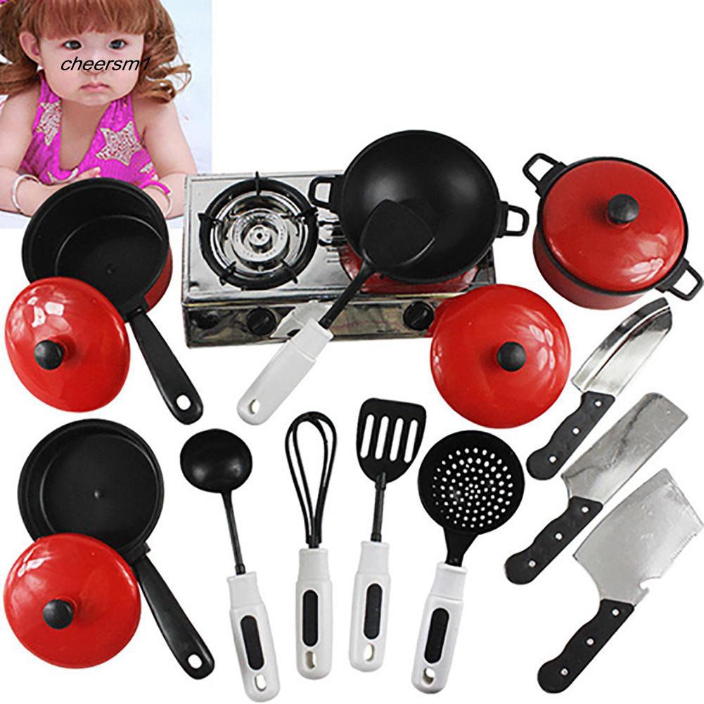 Nhập Bộ đồ chơi nấu ăn 13 mô hình nồi chảo mini cho bé đóng vai đầu bếp