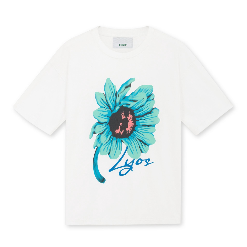 [Mã BMLTA50 giảm đến 50K đơn 99K] Áo Thun LYOS Flower - Trắng
