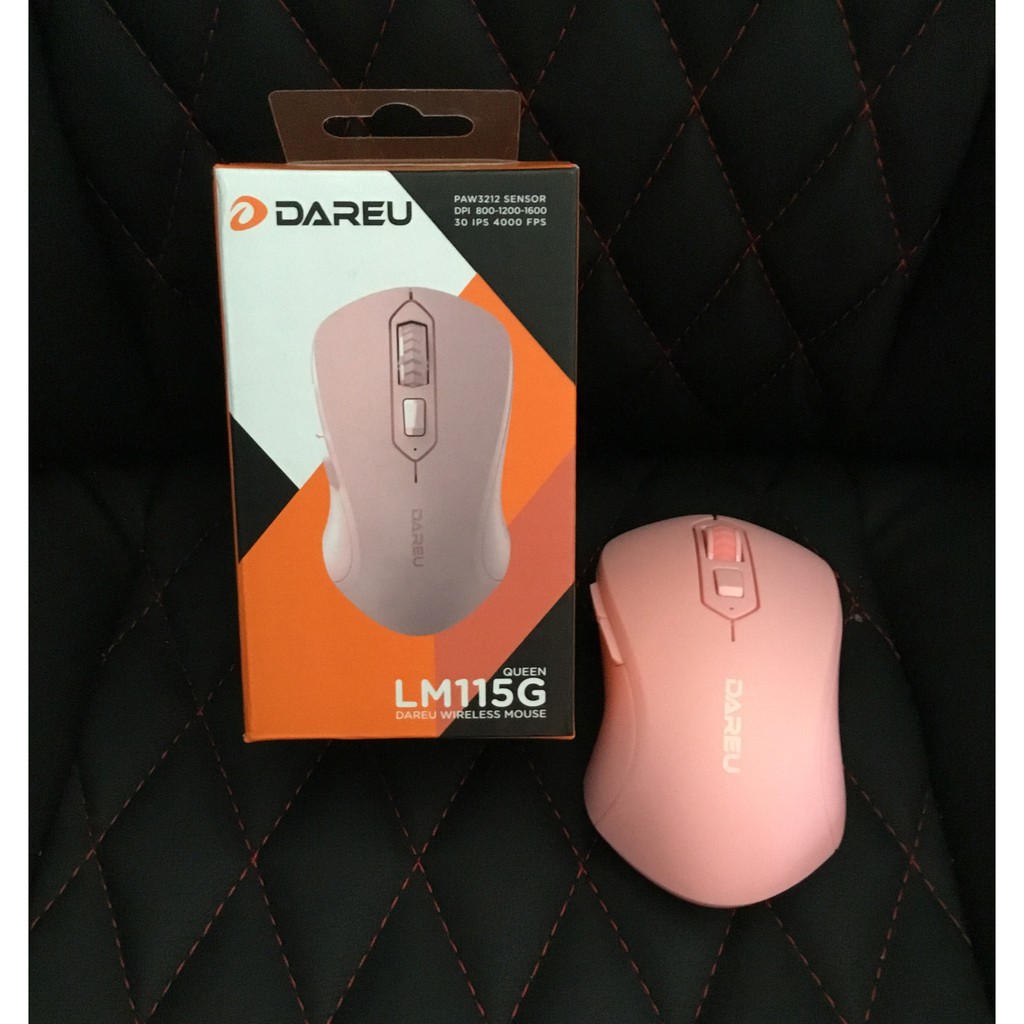 [Chính hãng] Chuột không dây chơi game Dareu LM115G Wireless | LM115B bluetooth (Black | Pink | White)