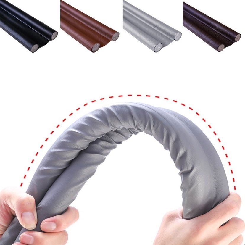 Miếng Đệm Chặn Đáy Cửa Bằng Da + Xốp Linh Hoạt Chống Gió Chống Thời Tiết Tiện Dụng 2022