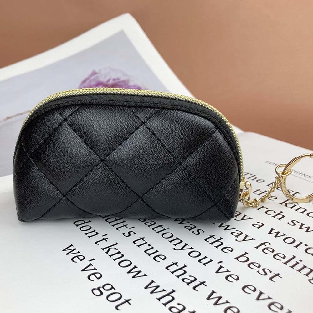IVORY Ví Da PU Đựng Tiền Xu / Thẻ Chống Thấm Nước Có Khóa Kéo Thời Trang Cho Nữ