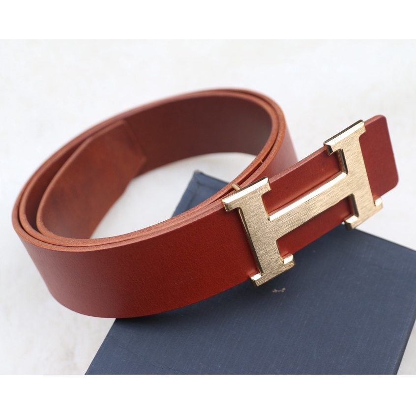 Thắt lưng da bò nguyên miếng thuộc thảo mộc handmade