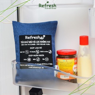 Túi than hoạt tính diệt khuẩn khử mùi cho tủ lạnh 100% than tre tự nhiên - REFRESH AIR