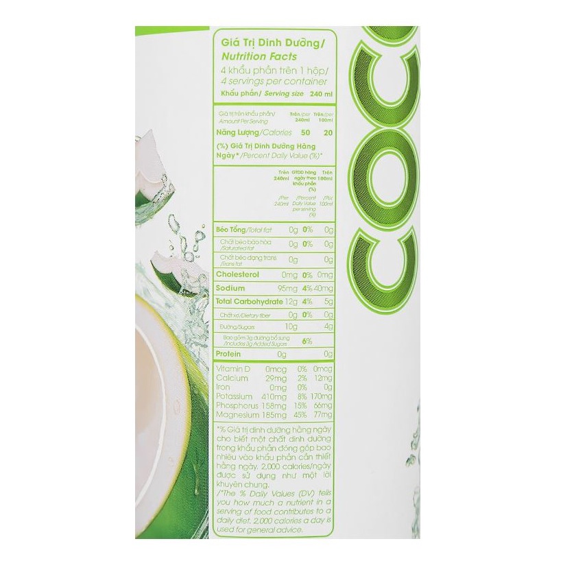 Nước dừa đóng hộp Cocoxim Xanh Hộp 1L