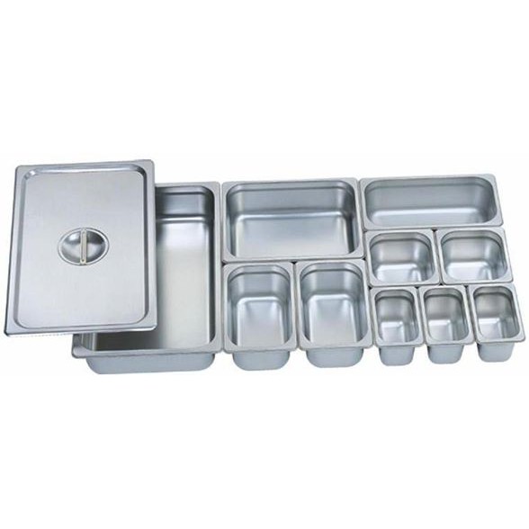 Khay Đựng Topping Inox  1/2 Có Nắp (32x26,5x10cm)