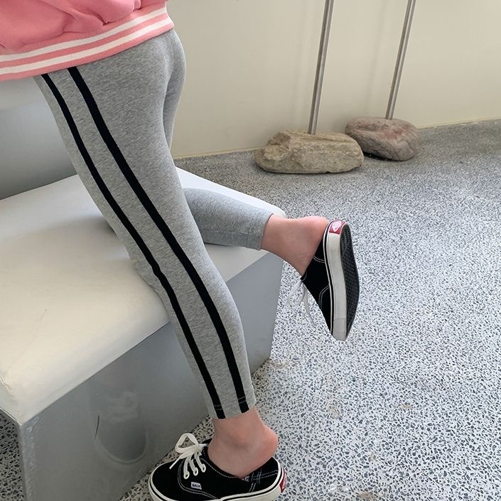 [Hợp Thời Trang Dễ Phối Đồ] Quần Legging Cotton Tinh Khiết Thoải Mái Ôm Dáng Co Giãn Phong Cách Hàn Quốc Mùa Thu Cho Bé Gái