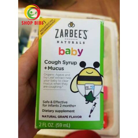 Siro ho tiêu đờm Zarbee's Baby cho bé từ 2 tháng tuổi