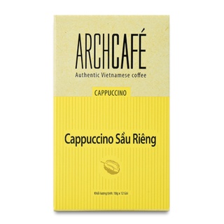 [Nhập SRAPR164 giảm 50% tối đa 20K] ( Achcafe )Cà phê Cappuccino Sầu Riêng Archcafé (hộp 12 gói x 18.5g)