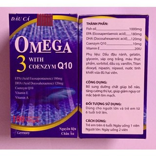 Dầu Cá Alaska Omega 3 Hộp 100 viên - Bổ Não, Tăng Cường Thị Lực, Giảm Nguy Cơ Mắc Bệnh Tim Mạch